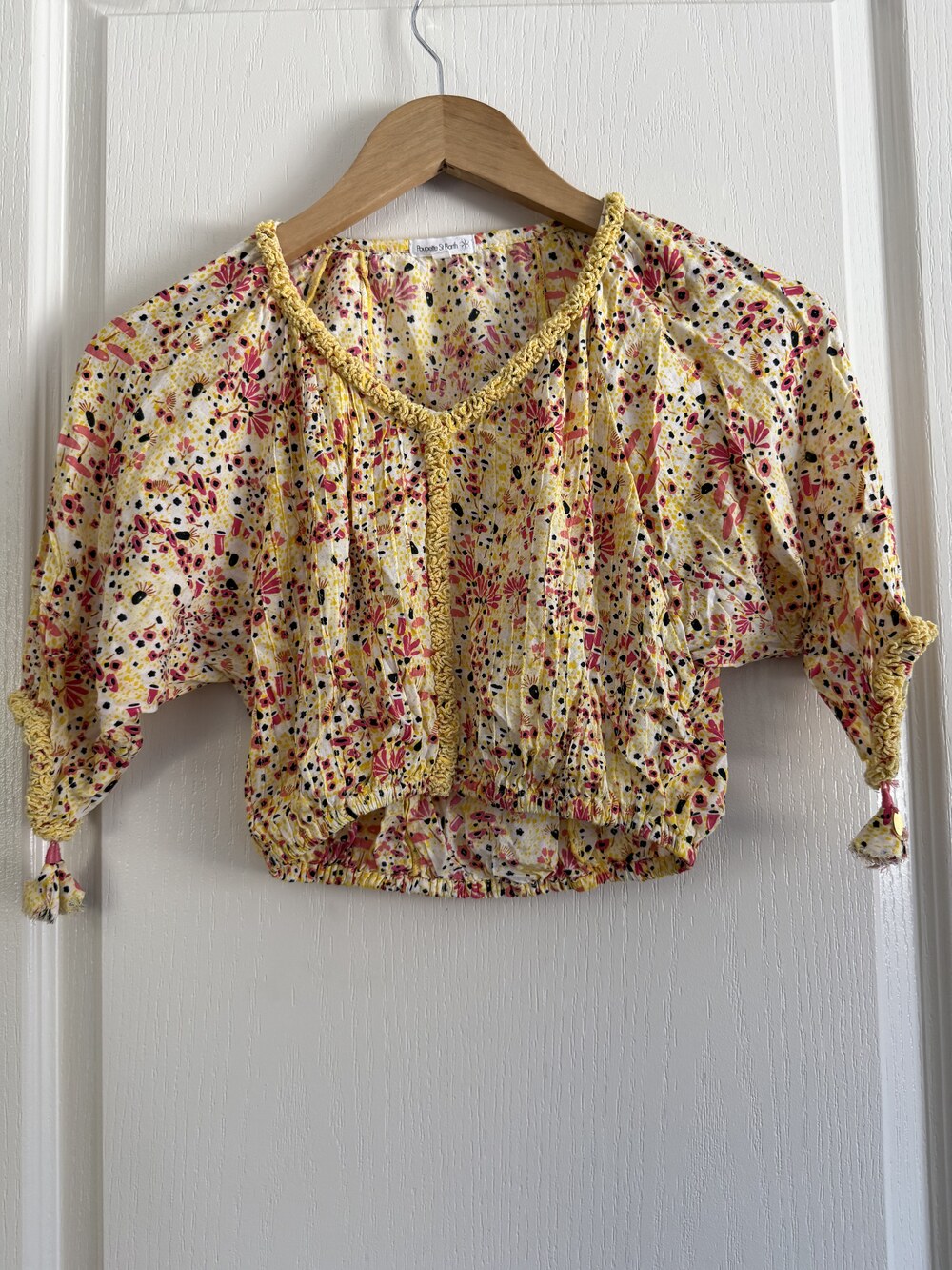 Poupette St Barth Floral Print Cropped Blouse